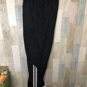 Vintage ADIDAS Three Stripe Zip Ankle Track Pants Men's size XL Black & White